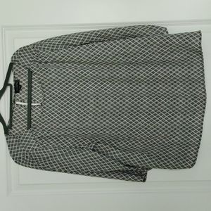 Like New the Limited XL Blouse, black and white, boatneck